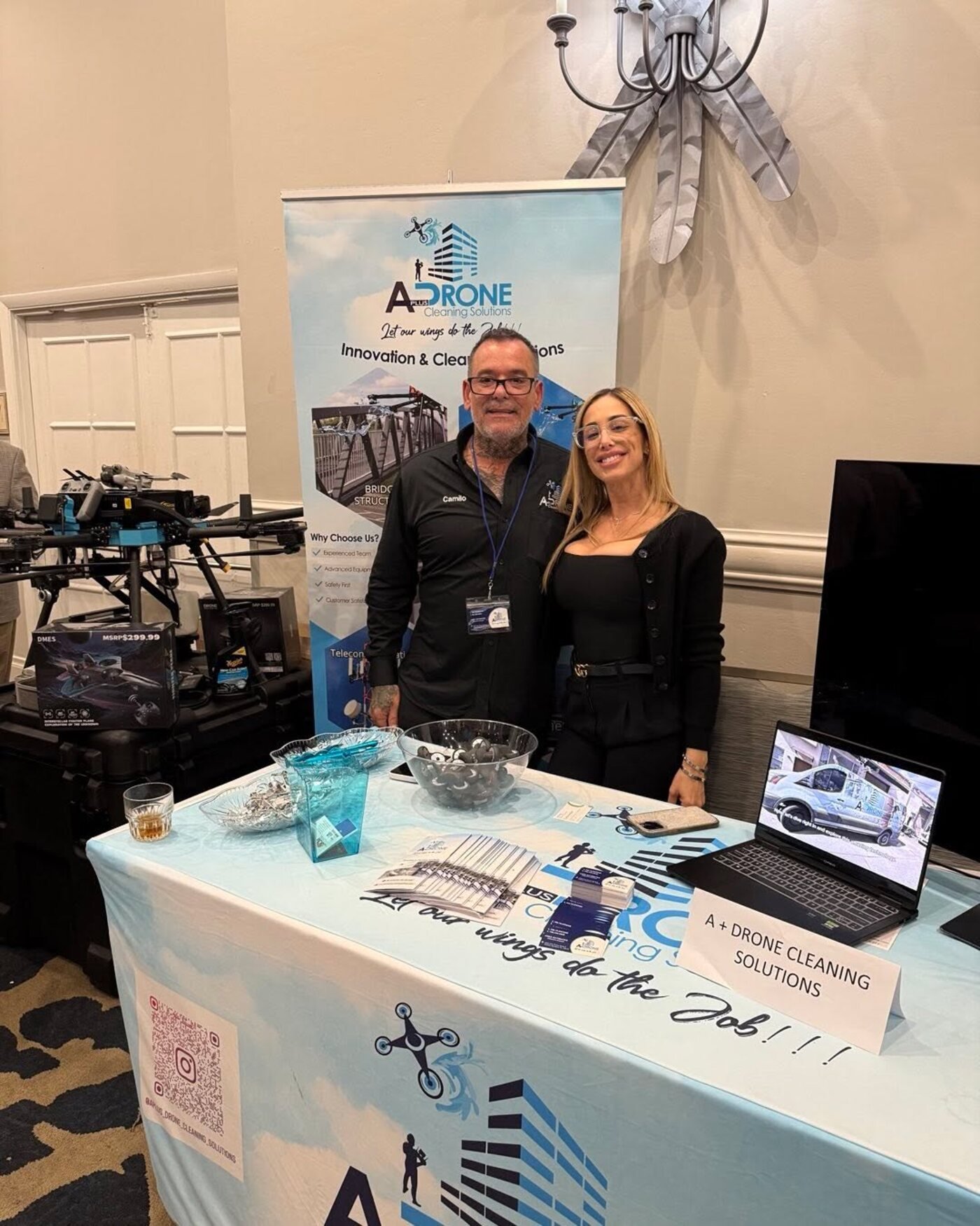 The A Plus team at a trade show