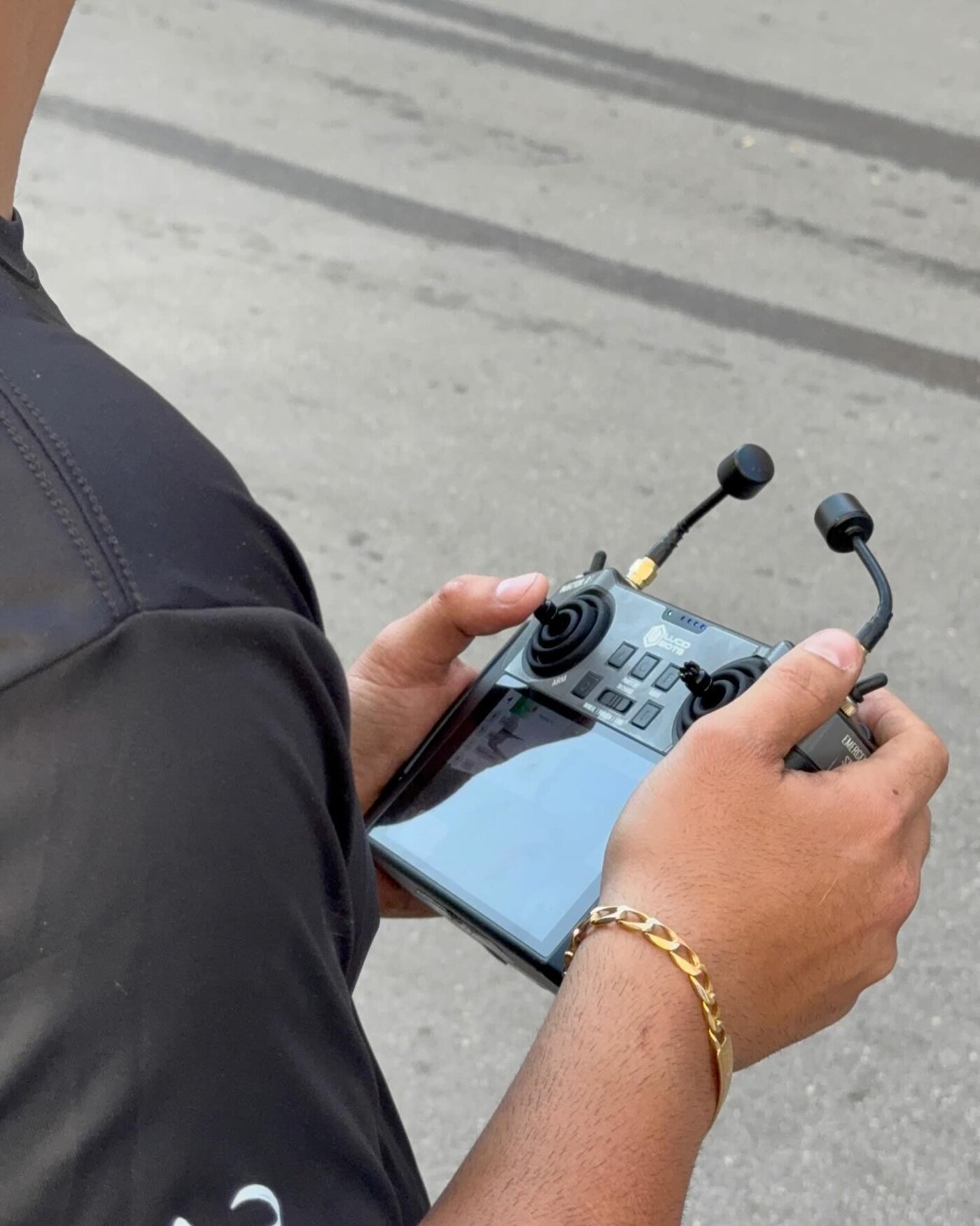 FAA-licensed pilot at the controls