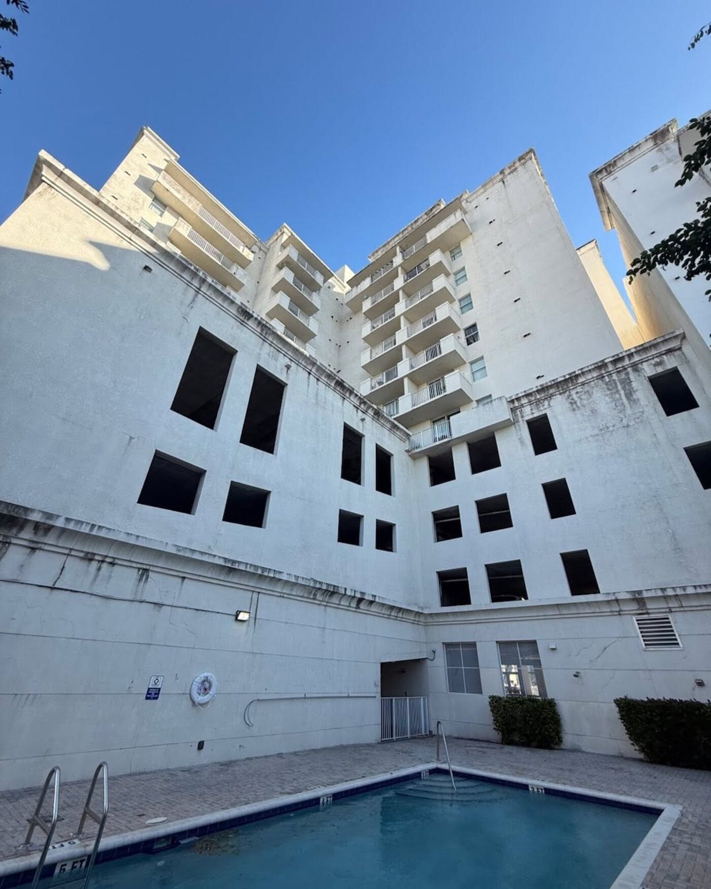 Courtyard building after cleaning
